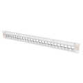 Modular Patch Panel, shielded, 24-port, 1U, transp. label field, grey RAL 7035