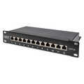 CAT6A Patch Panel shielded,12-Port , 1U, 10