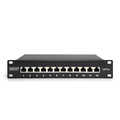 CAT6A Patch Panel shielded,12-Port , 1U, 10