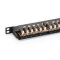 CAT 6 Patch Panel, shielded,24-port RJ45 with shutter, 8P8C, LSA, 0.5U, 19