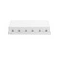 Surface mount box for Keystone Jacks pure white, 6-port