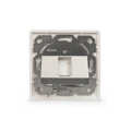 Faceplate for Keystone Jacks,1x RJ45 dust cover, 80x80 + central plate, pure white,