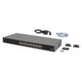 DIGITUS 24-Port Gigabit PoE Networkswitch, 19 inch, L2 managed, 2 SFP Ports
