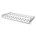 1U fixed shelf for racks from 400 mm depth 45x482x250 mm, up to 15 kg, grey (RAL 7035)