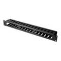 1U cable management cage detachable rear plate, 44x483x68 mm, black
