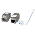 Slimeline Keystone Jack, Cat.6a RJ45-LSA, STP, tool-less