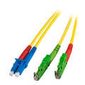 E2000/APC-LC Duplex Jumper 5m,LSZH,9/125 OS2 2mm