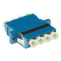 Fiber optic LC-LC quad adapter singlemode met keramische huls, blauw, OS2