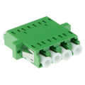 Fiber optic LC-APC quad adapter met keramische huls, groen, OS2