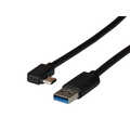 USB 3.2 Gen1 5Gbit 3A Cable, Type-A  - ,Stecker - Typ-C Stecker 90°, 1m