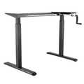 Manually hight-adjustable sit-stand desk frame