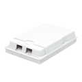 Fibre optic outlet, 2 ports, surface mount, white