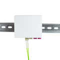 FTTH Termination box, 4 ports, white, including DIN rail holder