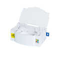 FTTH termination box for Din rail mounting, 4 ports, white