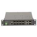10-Port L2 Managed Gigabit Ethernet Fiber Switch, 8x GE SFP, 2x Combo RJ45/S