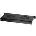2 Fans with LED Thermostat 1U Rack 19
