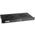 2 Fans with LED Thermostat 1U Rack 19