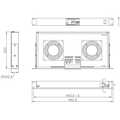 2 Fans with LED Thermostat 1U Rack 19