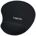 Mousepad with gel wrist rest support, black