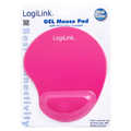 Mousepad with gel wrist rest support, pink