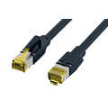 RJ45 Patch Cord Cat.6A S/FTP PUR Cat.7 raw cable TM31 black 1m