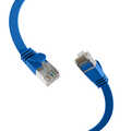 RJ45 Flat Patch Cord Cat.6A U/FTP PVC blue 0,15m