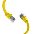 RJ45 Flat Patch Cord Cat.6A U/FTP PVC yellow 0,15m