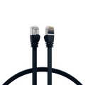 RJ45 Flat Patch Cord Cat.6A U/FTP PVC black 2m