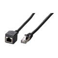 RJ45 patch cable extension Cat.6A, S/FTP, AWG26, black, 10m