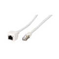 RJ45 patch cable extension Cat.6A, S/FTP, AWG26, white, 10m