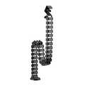 Flexible cable channel, Clamp-On version, 1347x129 mm, black