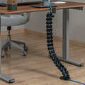 Flexible cable channel, Clamp-On version, 1347x129 mm, black