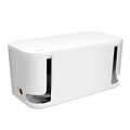 Kabelbox met 5-voudige stekkerdoos, 3x USB, 285 x 145 x 13 mm, wit