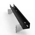 Cable duct front  back telescopic, 550 800mm Black Kabelgoot