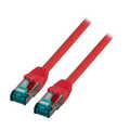 RJ45 Patch cable S/FTP, Cat. 6A, red, 50m