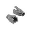 RJ45 plug strain relief boot, 8.0 mm, grey, 10 pcs.