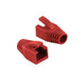 RJ45 plug strain relief boot, 8.0 mm, red, 50 pcs.