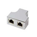 Modular T-adapter RJ45, 1:1, shielded