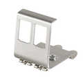 DIN rail adapter for two RJ45 keystone modules metal