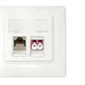 Keystone faceplate for 2 keystone jacks,  pure white