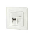 Keystone faceplate for 2 keystone jacks,  pure white