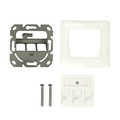 Keystone faceplate for 3 keystone jacks,  pure white