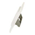 Keystone faceplate for 3 keystone jacks,  pure white