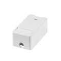 Keystone surface box 1-port, with shutter
