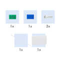 Keystone surface box 1-port, with shutter