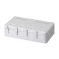 Keystone surface mount box 4-port, with shutter