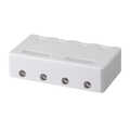 Keystone surface mount box 4-port, with shutter