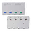 Keystone surface mount box 4-port, with shutter
