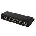 Cat.6A Patch Panel 12 ports shielded, Desktop, black