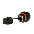 Cat.6A outdoor bulkhead coupler 2 x RJ45, IP68